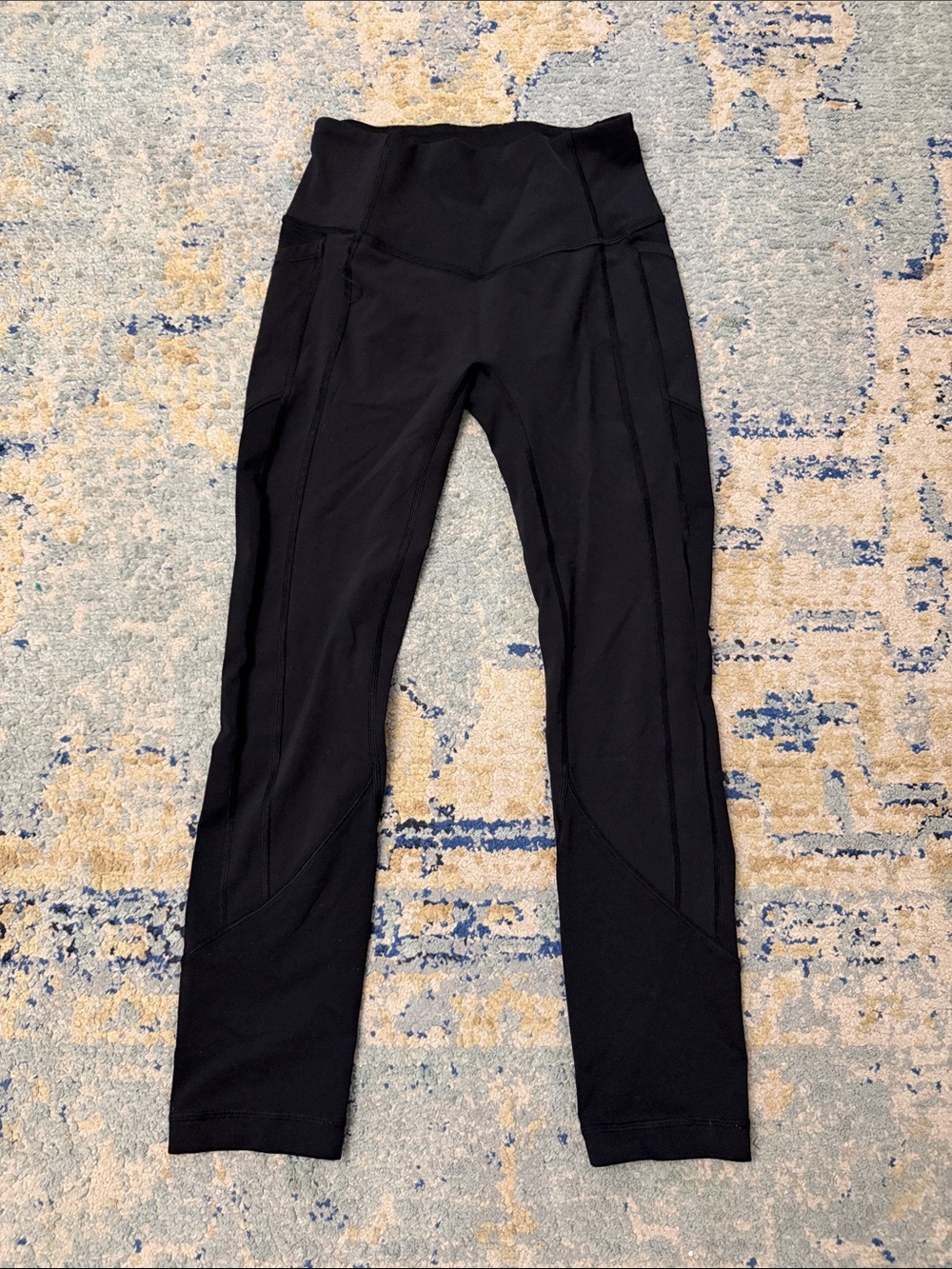 High-Waist tummy control  Black Athletic Leggings size 4